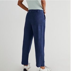 Free People Straight Leg Trouser Navy Blue Size 0 Womens Small